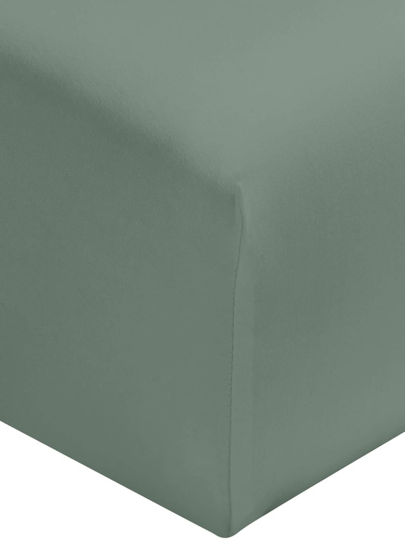 Drap housse coton bonnet 40 made in France Vert - Kiabi