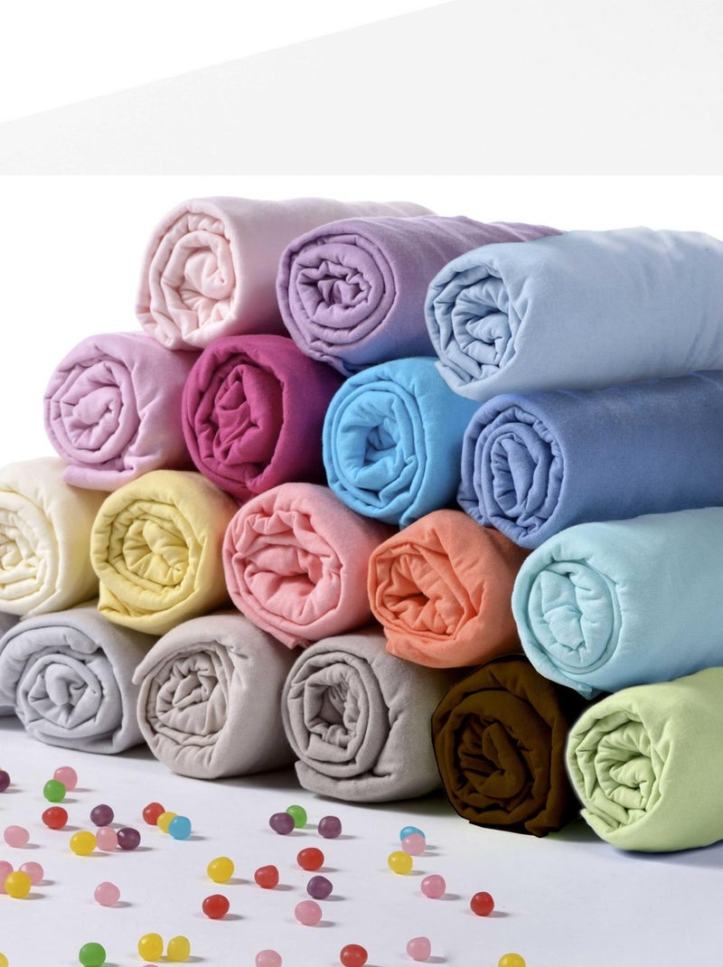 Drap housse coton certifié Oeko tex Gris perle - Kiabi