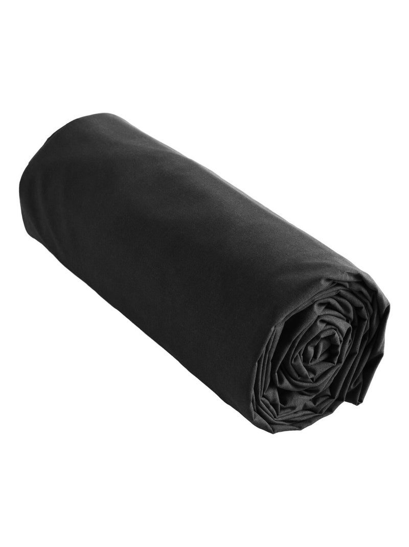 Drap housse coton Collection Ambre Noir - Kiabi