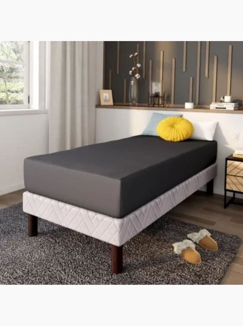 Drap housse coton dodo - antibactérien - 90 x 190 cm - gris anthracite Gris - Kiabi