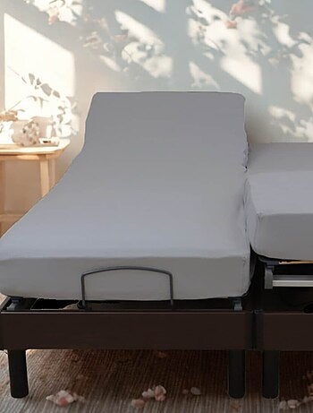 Drap housse coton extensible lit électrique PAPILLON