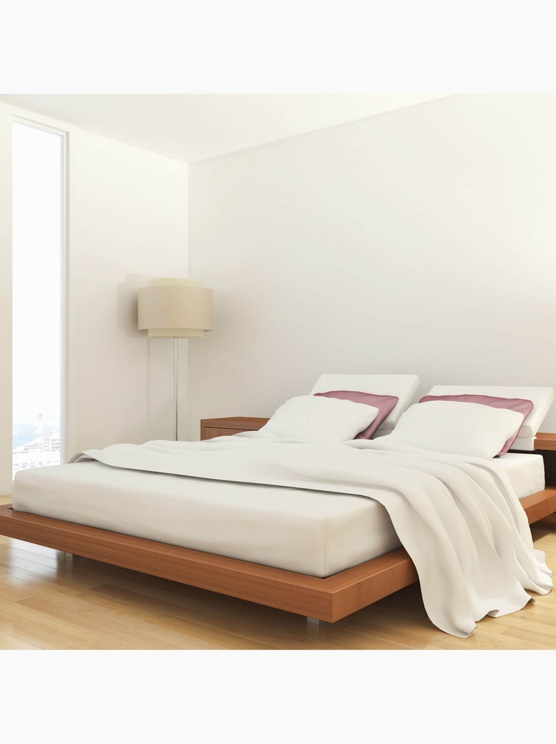 Drap housse coton jersey bonnet 30 cm Blanc - Kiabi