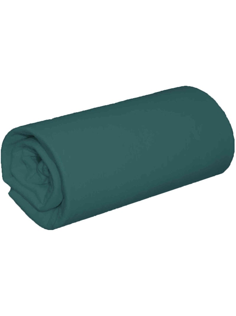 Drap housse coton jersey bonnet 30 cm Bleu canard - Kiabi