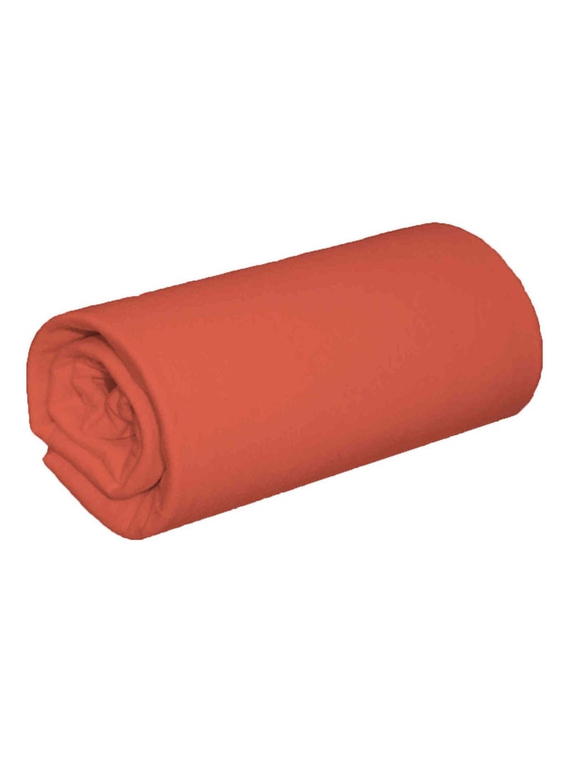 Drap housse coton jersey bonnet 30 cm Orange - Kiabi