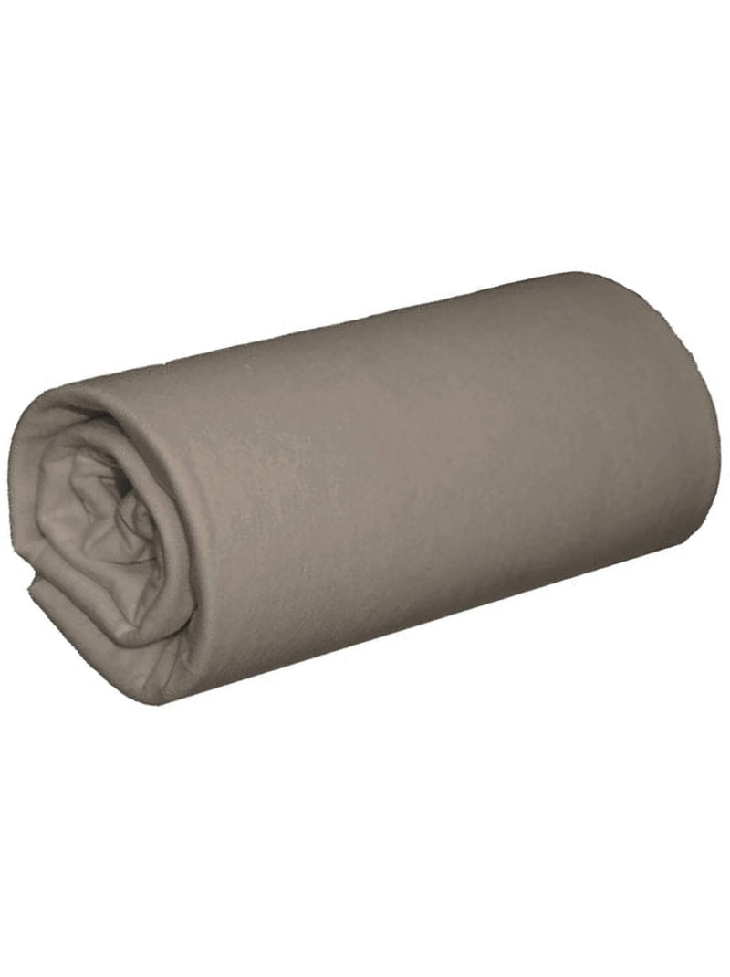 Drap housse coton jersey bonnet 30 cm Taupe - Kiabi