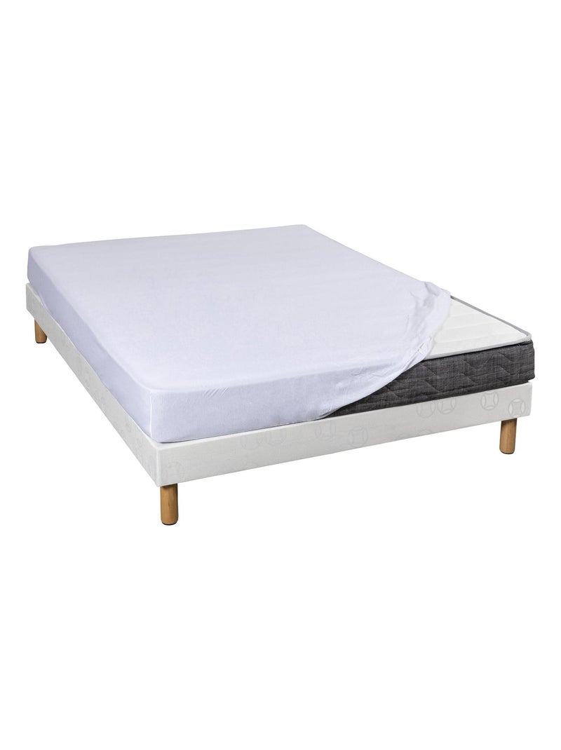Drap housse coton jersey bonnet 30 (lot de 2) Blanc - Kiabi