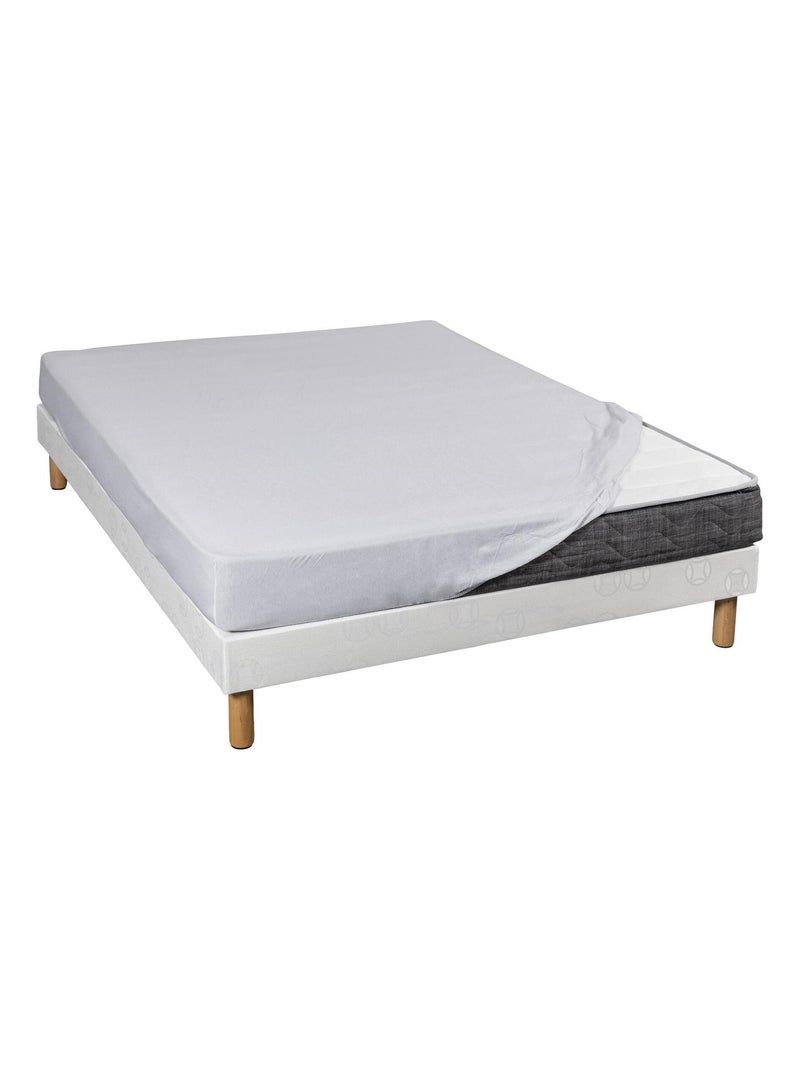 Drap housse coton jersey bonnet 30 (lot de 2) Gris clair - Kiabi