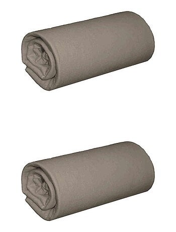 Drap housse coton jersey bonnet 30 (lot de 2)