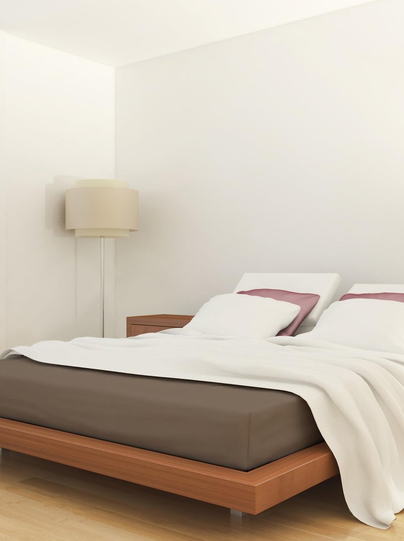 Drap housse coton jersey bonnet 30 (lot de 2) Taupe - Kiabi