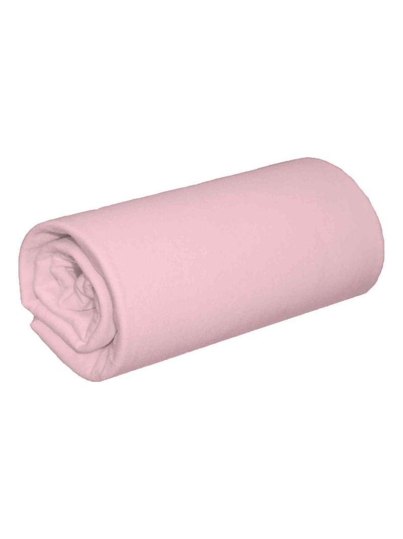Drap housse coton jersey bonnet 40 cm Rose - Kiabi