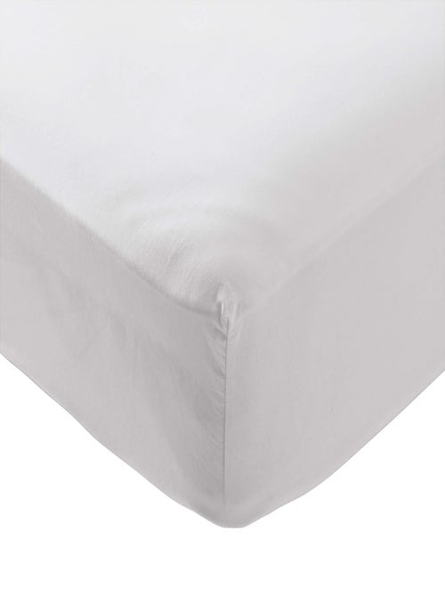 Drap housse coton lavé bonnet 30 cm - Kiabi