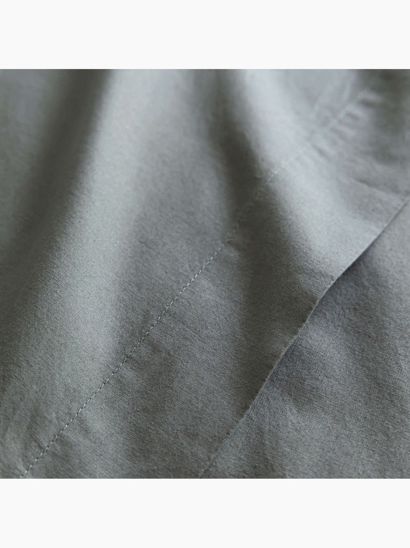 Drap housse coton lavé bonnet 30 cm Kaki - Kiabi