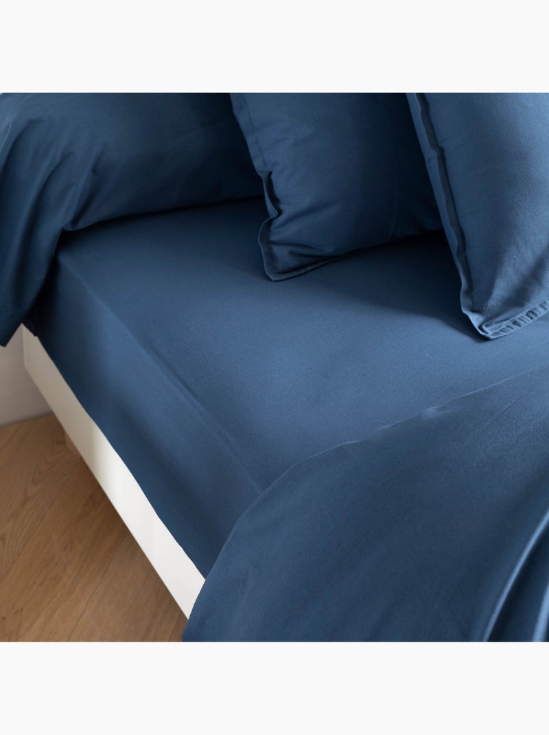 Drap housse coton lavé bonnet 30 cm Kaki - Kiabi