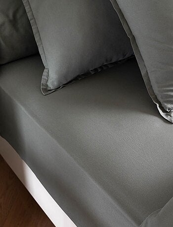 Drap housse coton lavé bonnet 40 cm