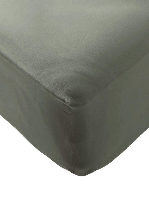 Drap housse coton lavé bonnet 40 cm - Kiabi