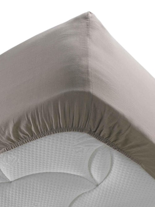Drap housse Coton Lavé Collection Stonalias - Kiabi