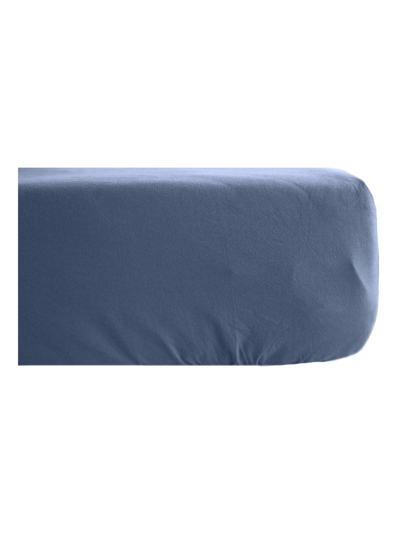 Drap housse coton lavé PALACE Gris clair - Kiabi