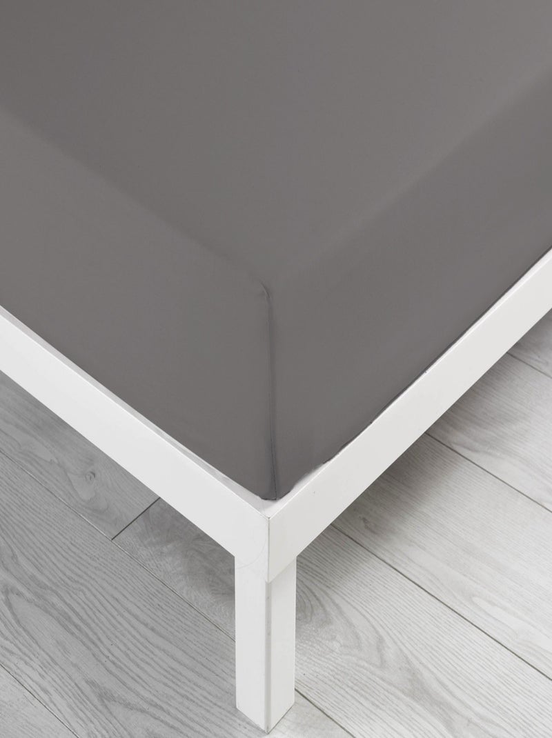 Drap housse Coton LINA Douceur d'Intérieur gris anthracite - Kiabi