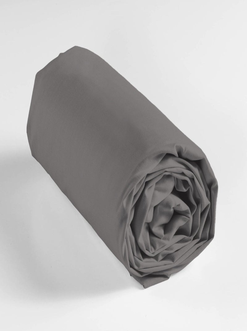 Drap housse Coton LINA Douceur d'Intérieur gris anthracite - Kiabi