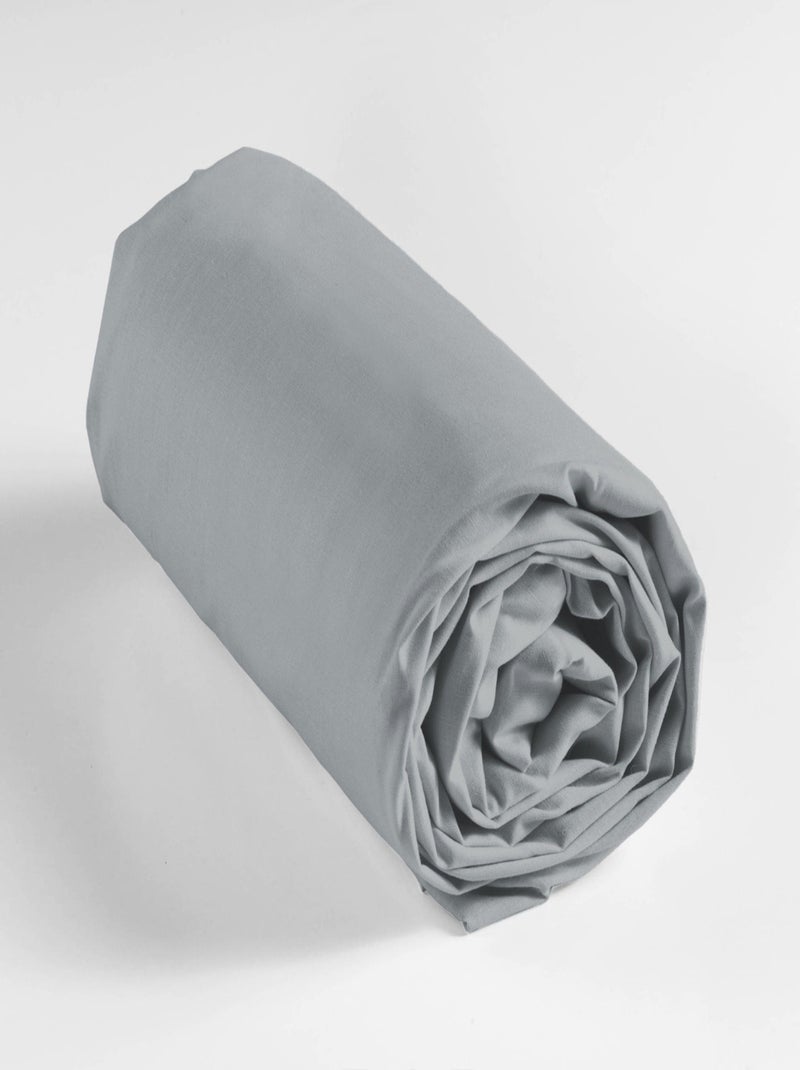 Drap housse Coton LINA Douceur d'Intérieur Gris - Kiabi