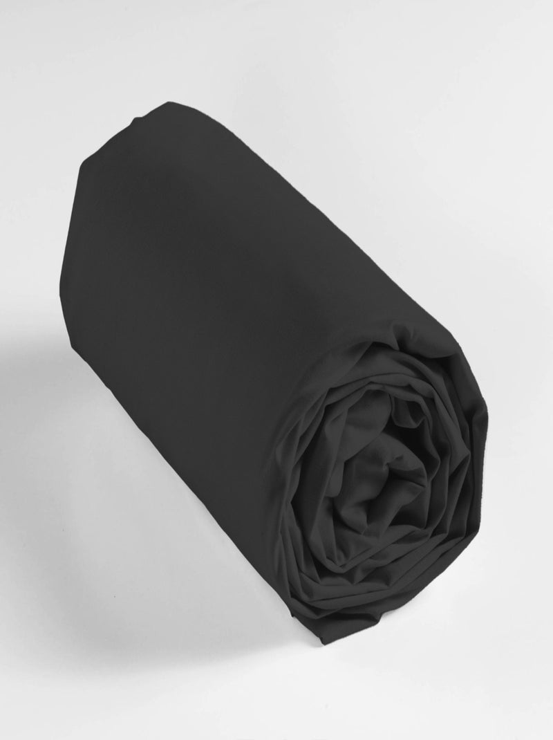 Drap housse Coton LINA Douceur d'Intérieur Noir - Kiabi
