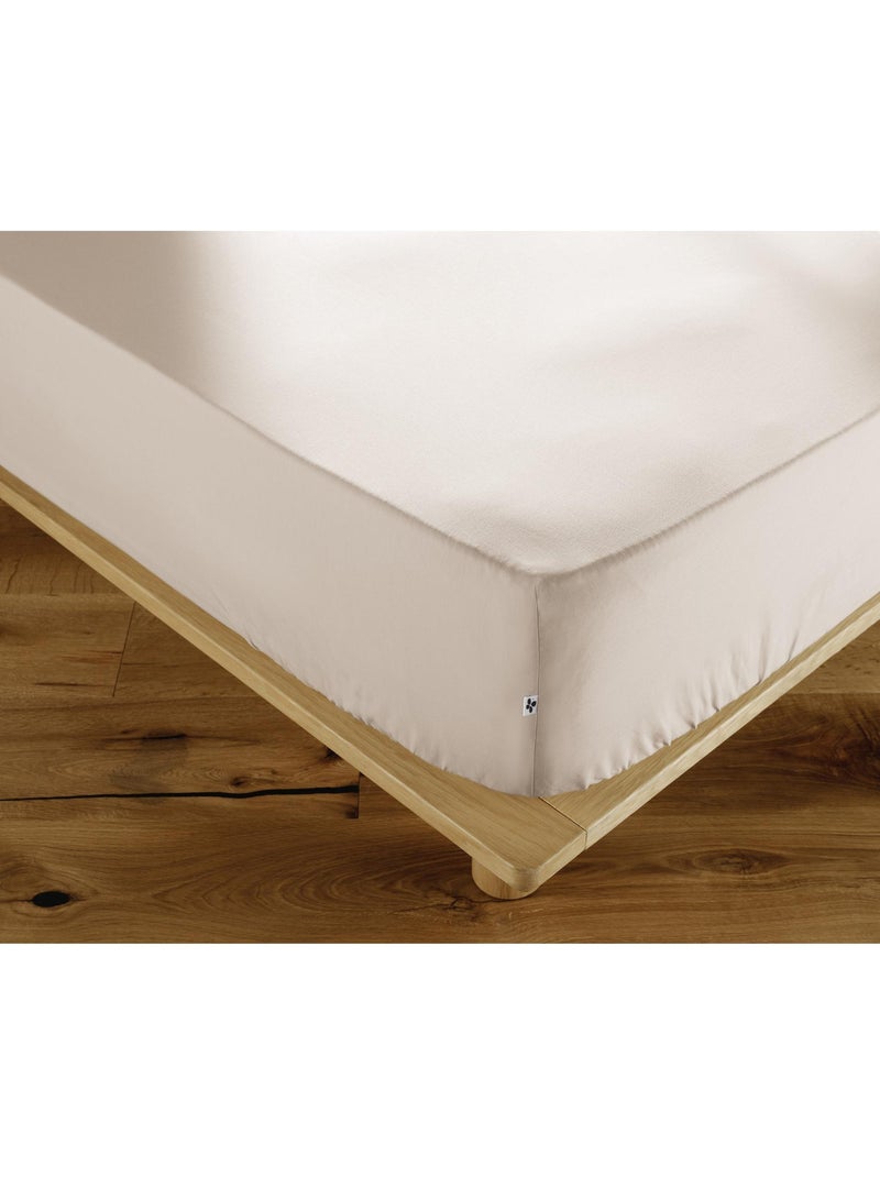 Drap housse coton luxe bonnet 30 cm Beige naturel - Kiabi