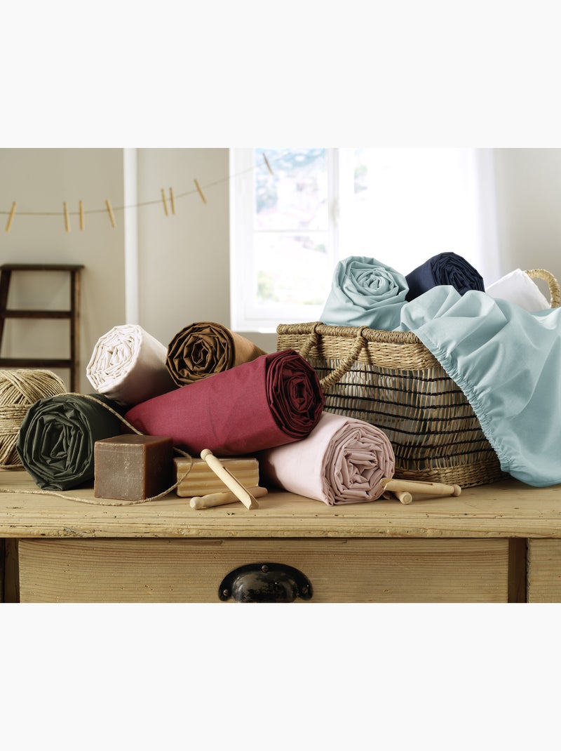 Drap housse coton luxe bonnet 30 cm Beige naturel - Kiabi