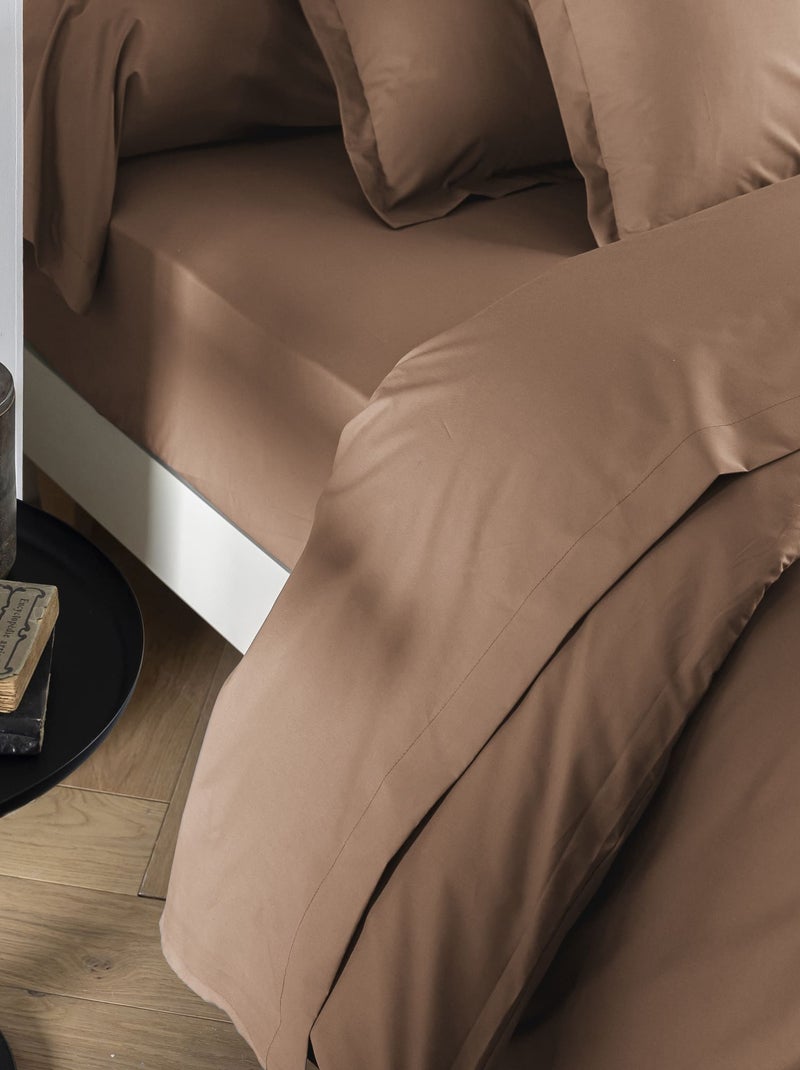 Drap housse coton percale bonnet 40 cm Marron - Kiabi