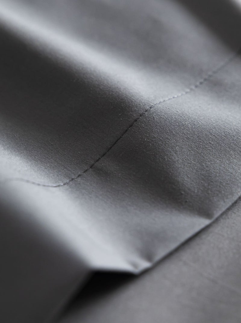 Drap housse coton percale gris anthracite - Kiabi