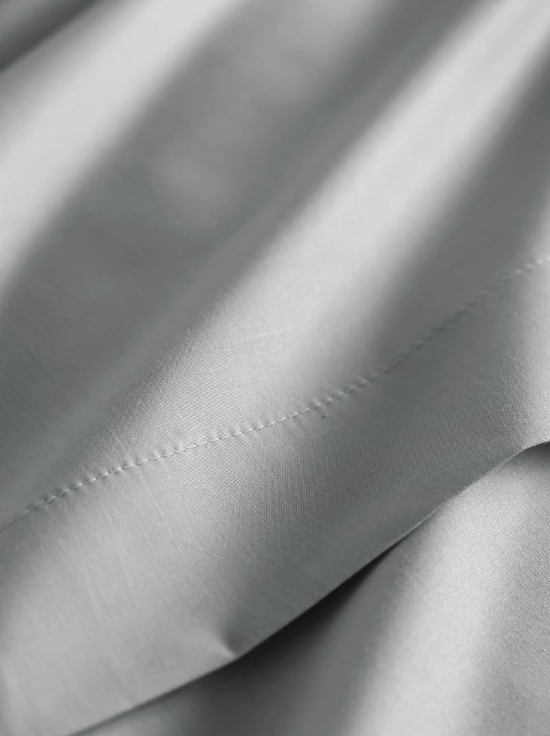 Drap housse coton percale Gris - Kiabi