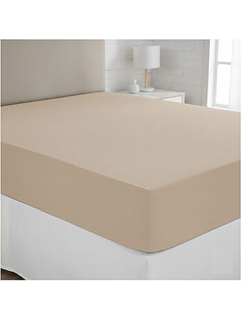 Drap housse coton uni 140 x 190 cm Couleur moderne ocre