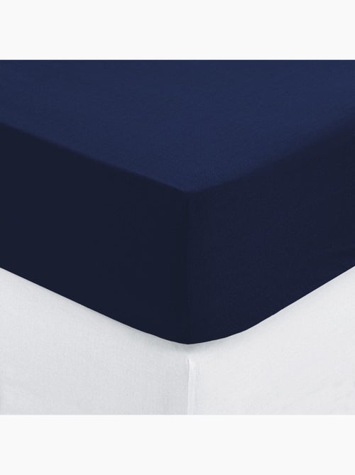 Drap housse coton uni 140 x 190 cm Couleur moderne orage - Kiabi