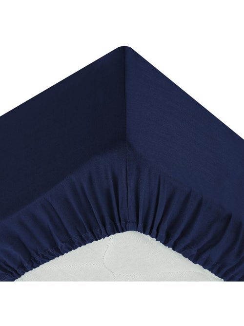 Drap housse coton uni 140 x 190 cm Couleur moderne orage - Kiabi