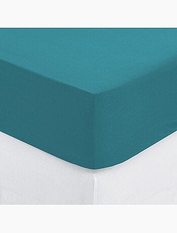 Drap housse coton uni 90 x 190 cm Couleur moderne terracotta