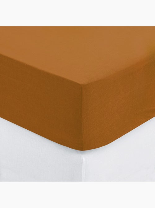 Drap housse coton uni 160 x 200 cm couleur moderne cumin - Kiabi Drap housse coton uni 160 x 200 cm couleur moderne cumin - Kiabi