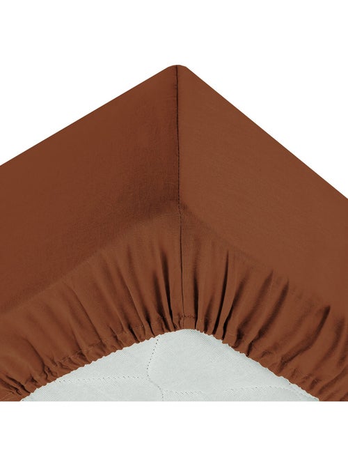 Drap housse coton uni 160 x 200 cm couleur moderne cumin - Kiabi Drap housse coton uni 160 x 200 cm couleur moderne cumin - Kiabi