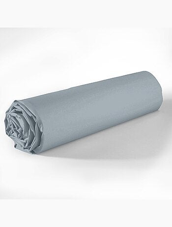 Drap housse coton uni 90 x 190 cm Passion anthracite