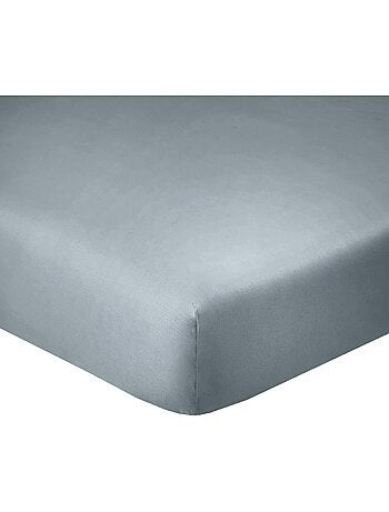 Drap housse coton uni 90 x 190 cm Passion anthracite