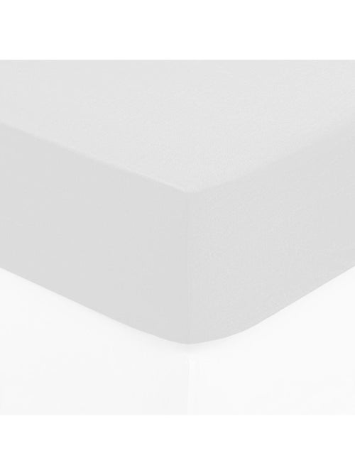 Drap housse coton uni 90 x 190 cm Couleur moderne blanc - Kiabi