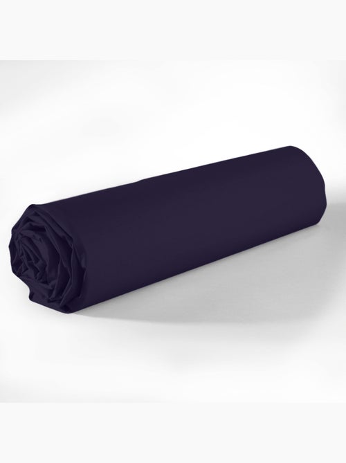 Drap housse coton uni 90 x 190 cm Passion bleu imperial - Kiabi