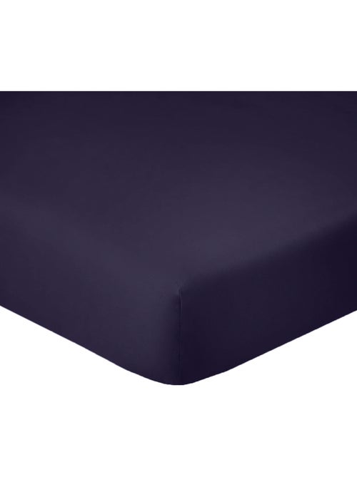 Drap housse coton uni 90 x 190 cm Passion bleu imperial - Kiabi