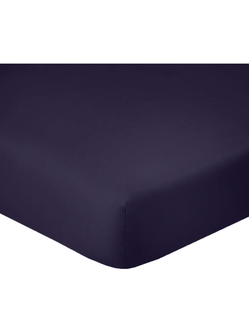 Drap housse coton uni 90 x 190 cm Passion bleu imperial Bleu impérial - Kiabi