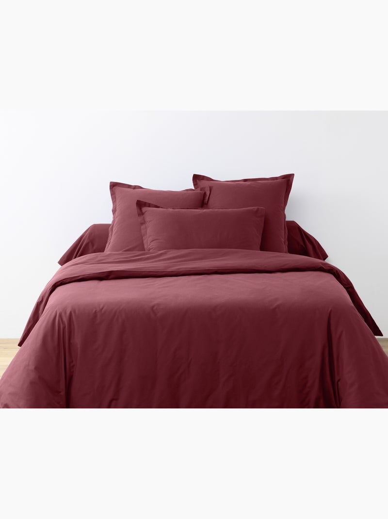 Drap housse coton uni 90 x 190 cm Passion rouge Rouge - Kiabi