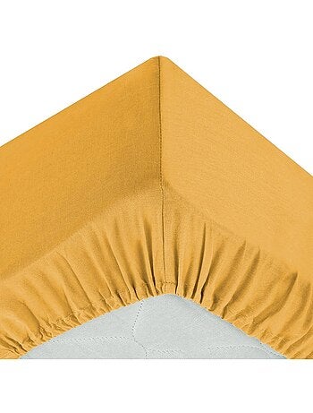 Drap housse coton uni 90 x 190 cm Couleur moderne terracotta