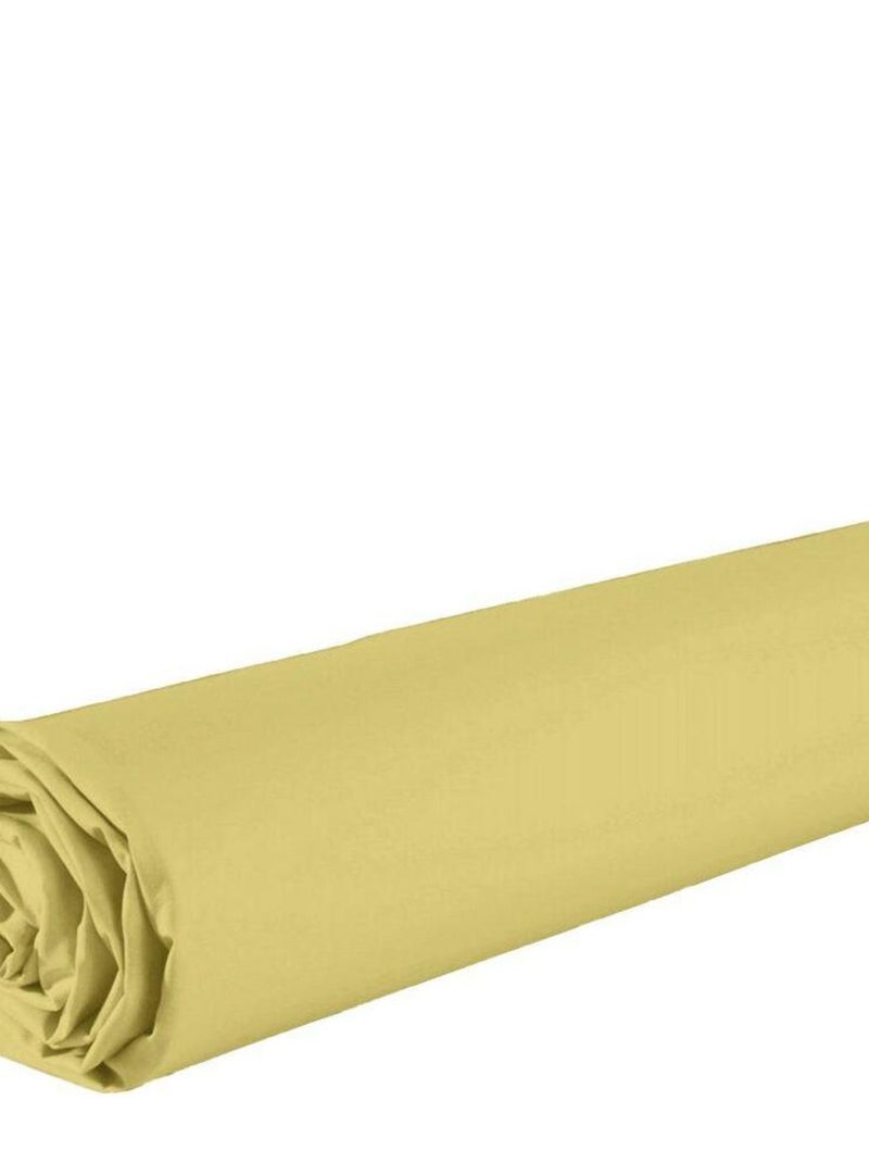 Drap housse coton uni Jaune or - Kiabi