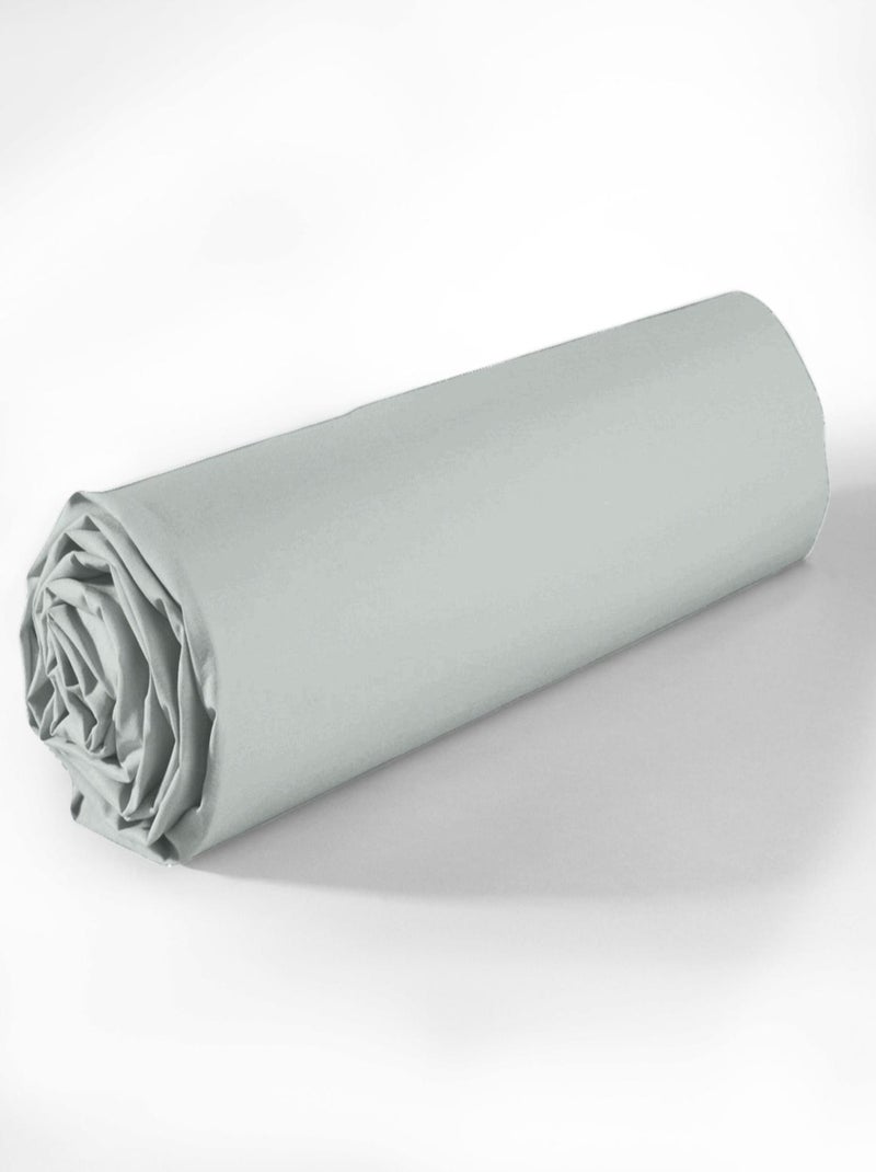 Drap housse coton uni Passion Gris clair - Kiabi