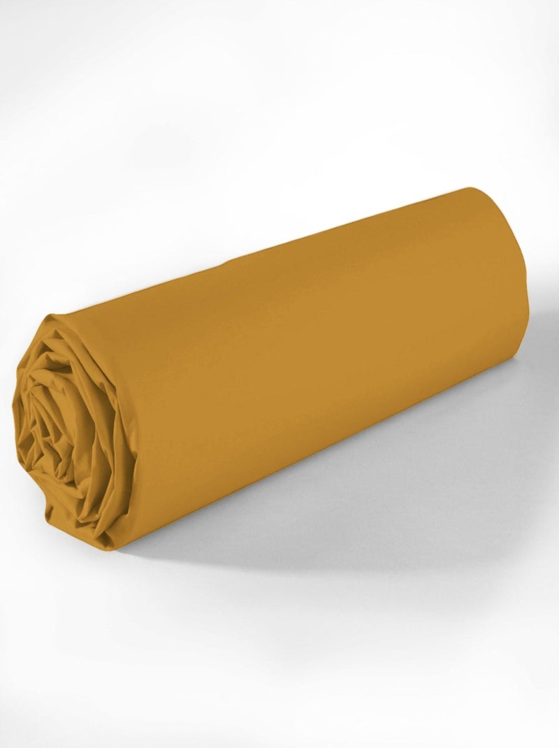 Drap housse coton uni Passion Jaune foncé - Kiabi