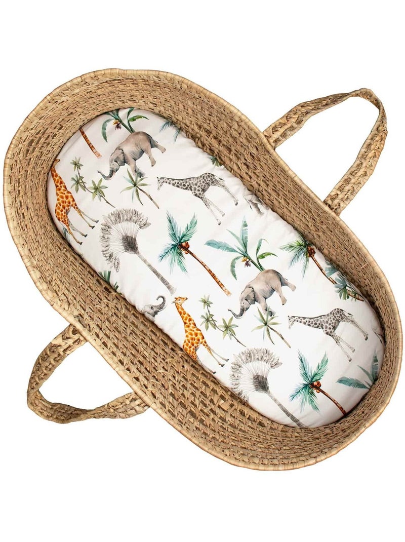Drap housse couffin ovale, Safari SEVIRA KIDS Vert d'eau - Kiabi