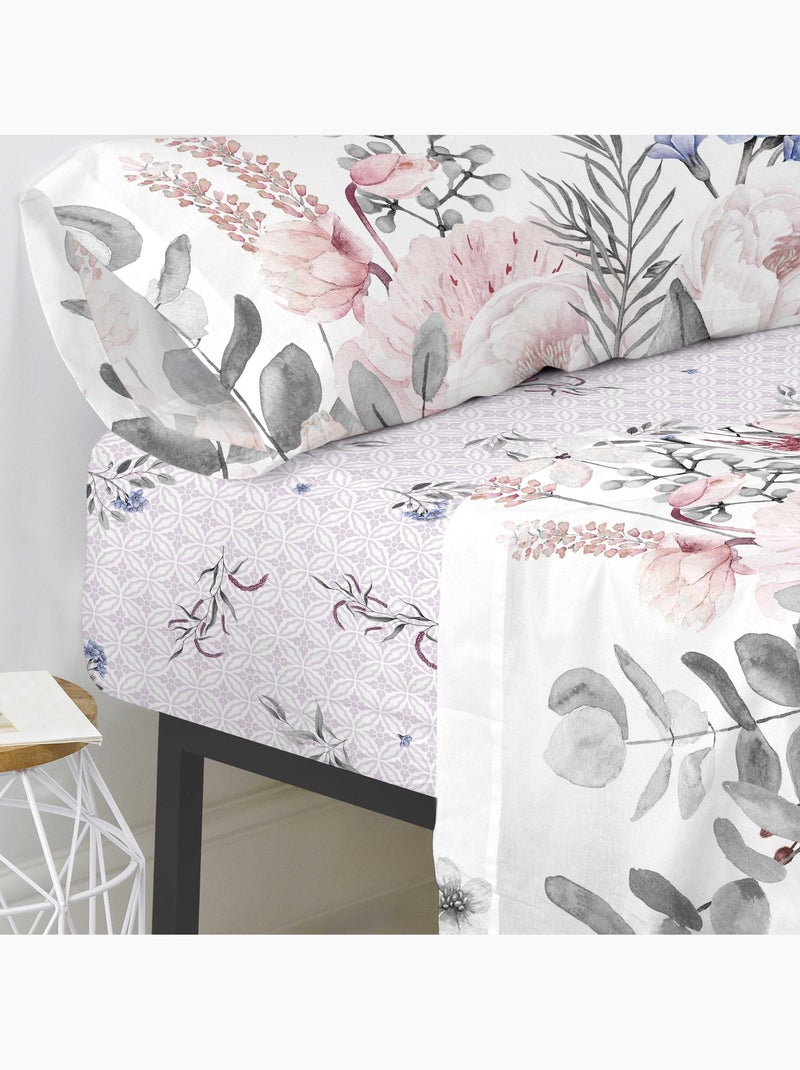Drap-housse Delicate bouquet "Happyfriday" Multicolore - Kiabi
