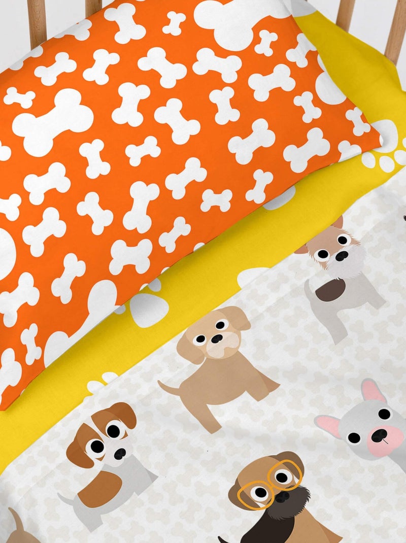 Drap-housse Dogs Berceau "Happyfriday" Blanc - Kiabi